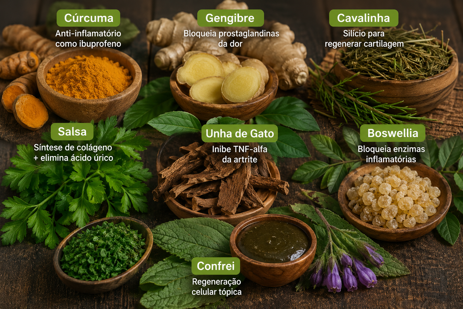 7 ervas medicinais da Fórmula Articular